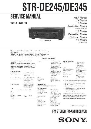 Сервисная инструкция Sony STR-DE245, STR-DE345 ― Manual-Shop.ru