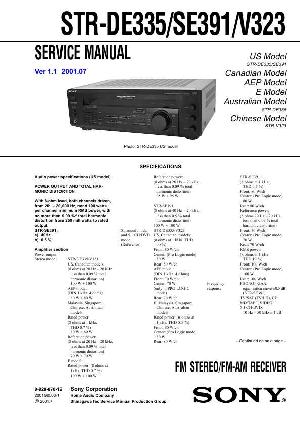 Сервисная инструкция Sony STR-DE335, STR-SE391, STR-V323 ― Manual-Shop.ru