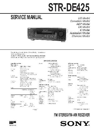 Сервисная инструкция Sony STR-DE425 ― Manual-Shop.ru