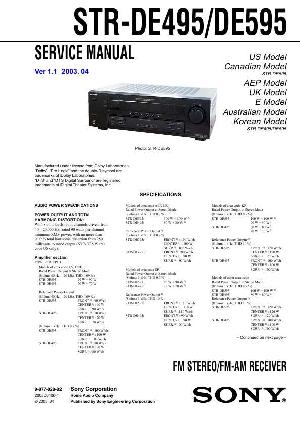 Сервисная инструкция Sony STR-DE495, STR-DE595 ― Manual-Shop.ru