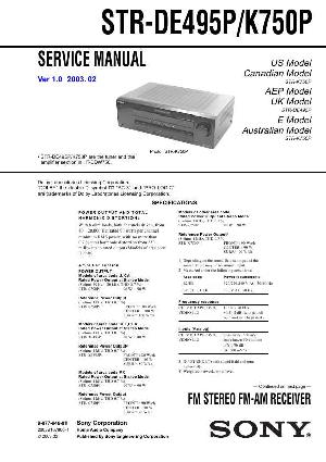 Сервисная инструкция Sony STR-DE495P, STR-K750P ― Manual-Shop.ru
