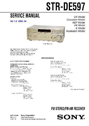 Сервисная инструкция Sony STR-DE597 ― Manual-Shop.ru