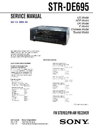 Сервисная инструкция Sony STR-DE695 ― Manual-Shop.ru