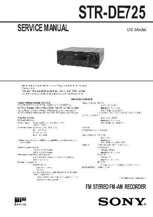 Сервисная инструкция Sony STR-DE725 ― Manual-Shop.ru