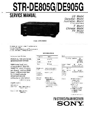 Сервисная инструкция Sony STR-DE805G, STR-DE905G ― Manual-Shop.ru