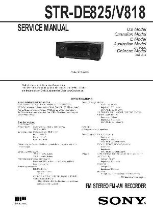 Сервисная инструкция Sony STR-DE825, STR-V818 ― Manual-Shop.ru