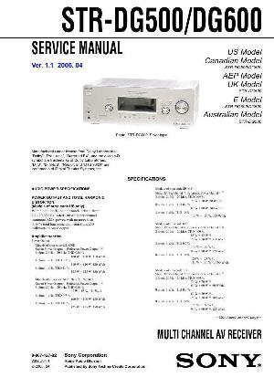 Сервисная инструкция Sony STR-DG500, STR-DG600 ― Manual-Shop.ru