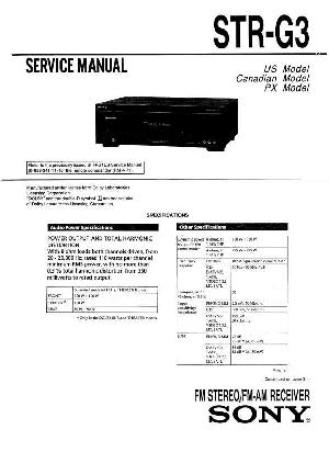 Сервисная инструкция Sony STR-G3 ― Manual-Shop.ru
