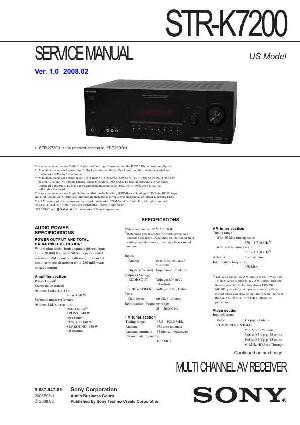 Сервисная инструкция Sony STR-K7200 ― Manual-Shop.ru