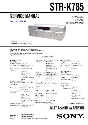 Сервисная инструкция Sony STR-K785 ― Manual-Shop.ru