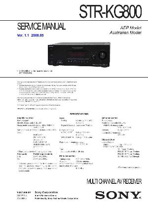 Сервисная инструкция Sony STR-KG800 ― Manual-Shop.ru