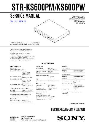 Сервисная инструкция Sony STR-KS600PM, STR-KS600PW ― Manual-Shop.ru