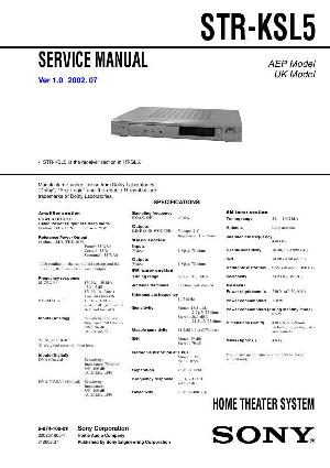 Сервисная инструкция Sony STR-KSL5 (HT-SL5) ― Manual-Shop.ru