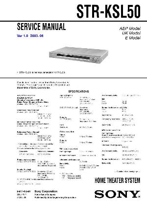 Сервисная инструкция Sony STR-KSL50 ― Manual-Shop.ru
