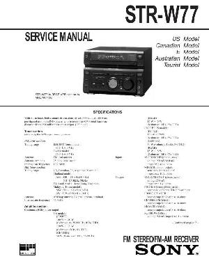 Service manual Sony STR-W77 ― Manual-Shop.ru