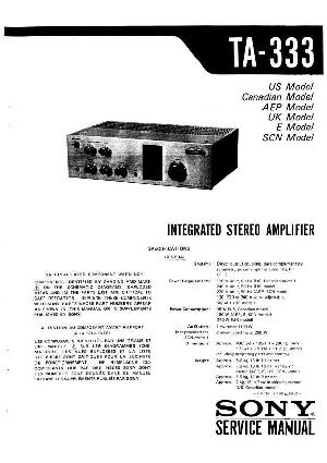 Сервисная инструкция Sony TA-333 ― Manual-Shop.ru