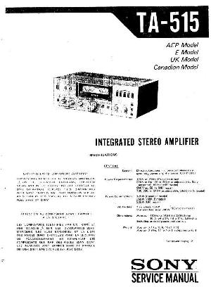 Сервисная инструкция Sony TA-515 ― Manual-Shop.ru