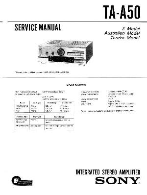 Сервисная инструкция Sony TA-A50 ― Manual-Shop.ru