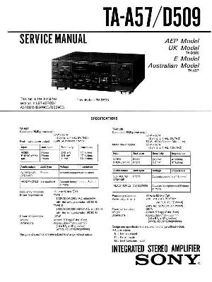 Сервисная инструкция Sony TA-A57, TA-D509 ― Manual-Shop.ru