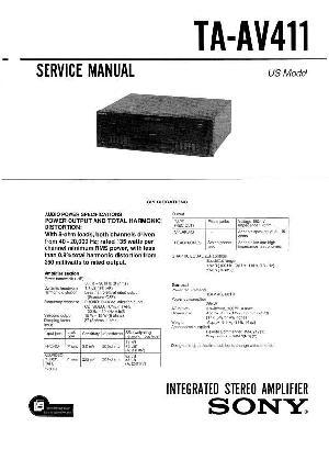 Сервисная инструкция Sony TA-AV411 ― Manual-Shop.ru