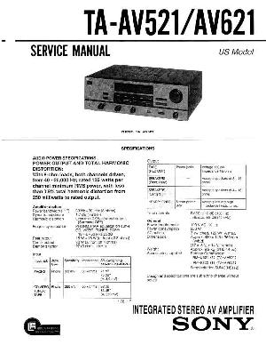 Сервисная инструкция Sony TA-AV521, TA-AV621 ― Manual-Shop.ru