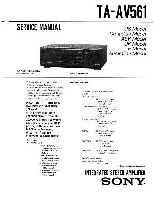 Service manual Sony TA-AV561 ― Manual-Shop.ru