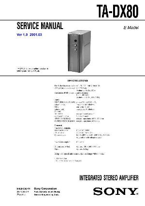 Сервисная инструкция Sony TA-DX80 ― Manual-Shop.ru