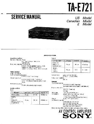 Сервисная инструкция Sony TA-E721 ― Manual-Shop.ru