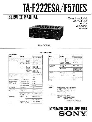 Сервисная инструкция Sony TA-F222ESA, TA-F570ES ― Manual-Shop.ru