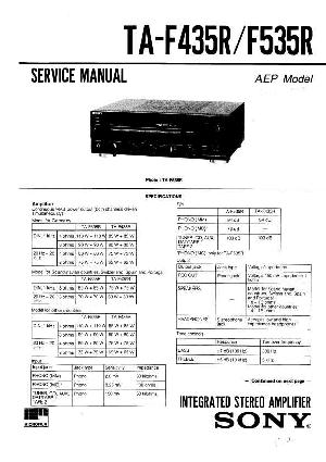 Сервисная инструкция Sony TA-F435R, TA-F535R ― Manual-Shop.ru