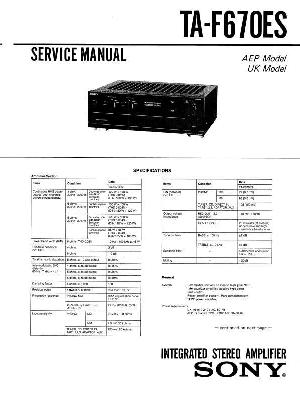 Сервисная инструкция Sony TA-F670ES ― Manual-Shop.ru