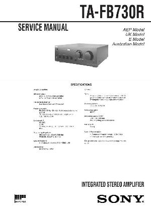 Сервисная инструкция Sony TA-FB730R ― Manual-Shop.ru