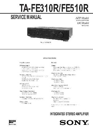 Сервисная инструкция Sony TA-FE310R, TA-FE510R схема ― Manual-Shop.ru