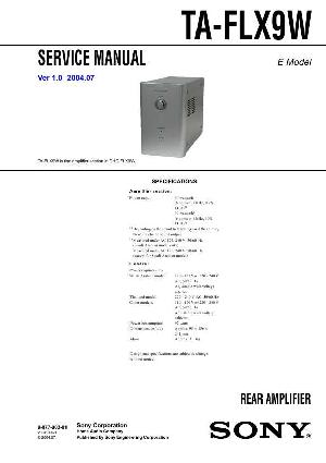 Сервисная инструкция Sony TA-FLX9W ― Manual-Shop.ru