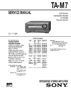 Сервисная инструкция Sony TA-M7 ― Manual-Shop.ru