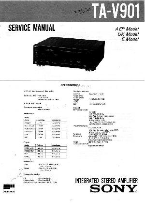 Сервисная инструкция Sony TA-V901 ― Manual-Shop.ru