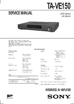 Сервисная инструкция Sony TA-VE150 ― Manual-Shop.ru