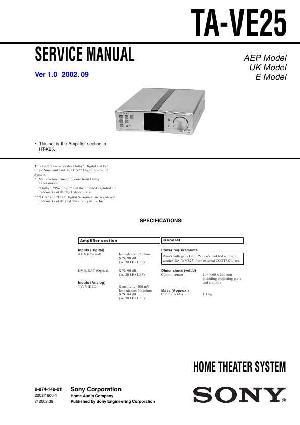Сервисная инструкция Sony TA-VE25 (HT-K25) ― Manual-Shop.ru