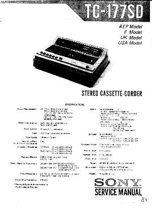 Сервисная инструкция Sony TC-177SD ― Manual-Shop.ru