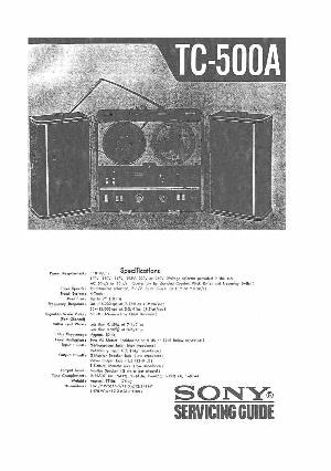 Сервисная инструкция Sony TC-500A ― Manual-Shop.ru