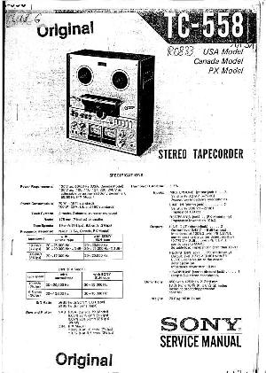 Сервисная инструкция Sony TC-558 ― Manual-Shop.ru