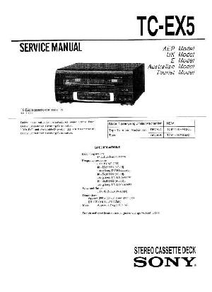 Сервисная инструкция Sony TC-EX5 ― Manual-Shop.ru