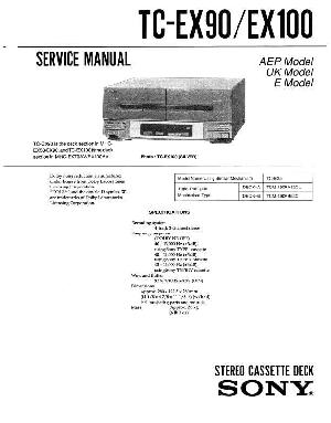 Сервисная инструкция Sony TC-EX90, TC-EX100 ― Manual-Shop.ru