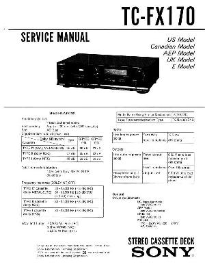 Сервисная инструкция Sony TC-FX170 ― Manual-Shop.ru