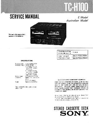 Сервисная инструкция Sony TC-H100 ― Manual-Shop.ru