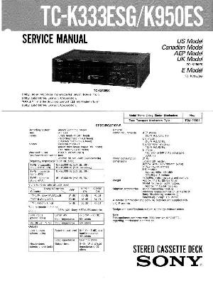 Сервисная инструкция Sony TC-K333ESG, TC-K950ES ― Manual-Shop.ru