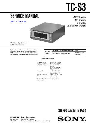 Сервисная инструкция Sony TC-S3 (MHC-S7AV, MHC-SV7AV, MHC-S3) ― Manual-Shop.ru