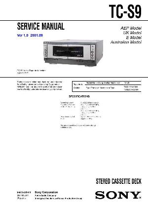 Сервисная инструкция Sony TC-S9 (MHC-S9D) ― Manual-Shop.ru
