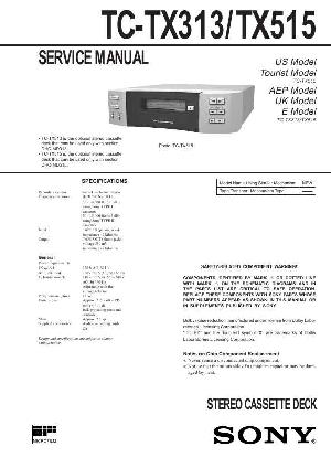 Сервисная инструкция Sony TC-TX313, TC-TX515 (DHC-MD313, DHC-MD515) ― Manual-Shop.ru