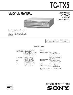 Сервисная инструкция Sony TC-TX5 ― Manual-Shop.ru